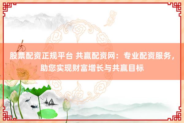 股票配资正规平台 共赢配资网：专业配资服务，助您实现财富增长与共赢目标