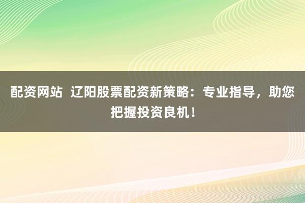 配资网站  辽阳股票配资新策略：专业指导，助您把握投资良机！