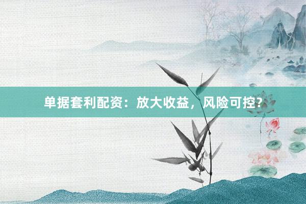 单据套利配资：放大收益，风险可控？