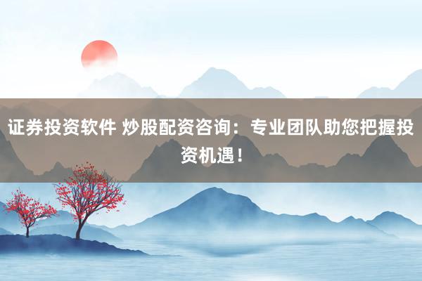 证券投资软件 炒股配资咨询：专业团队助您把握投资机遇！