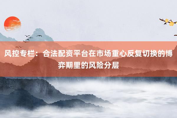 风控专栏：合法配资平台在市场重心反复切换的博弈期里的风险分层