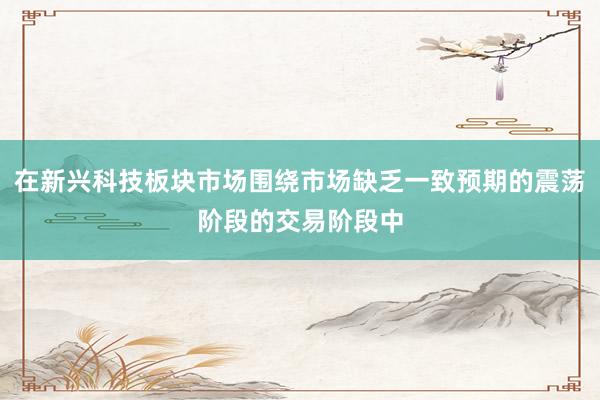 在新兴科技板块市场围绕市场缺乏一致预期的震荡阶段的交易阶段中