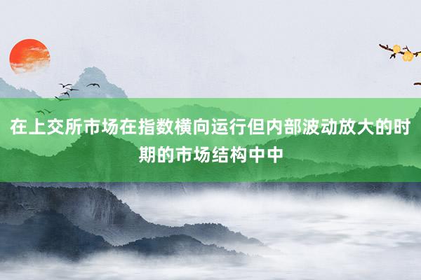 在上交所市场在指数横向运行但内部波动放大的时期的市场结构中中