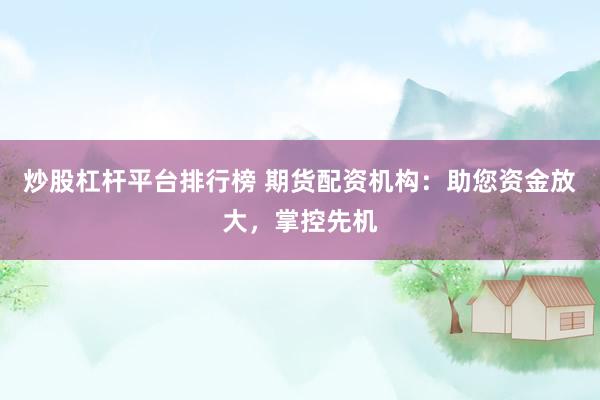 炒股杠杆平台排行榜 期货配资机构：助您资金放大，掌控先机